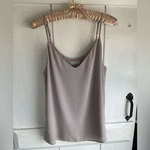 Aritzia Babaton elegant flowy grey cami EUC